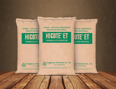 hicote et, vữa chống cháy nhập khẩu, vữa chống cháy hicote et, vữa chống cháy vermiculite, vữa vermiculite